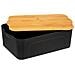 Scatola In Plastica Con Coperchio In Bambù, 13,5 L, Nero - Foto miniatura 2