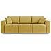 Morfeo Divano Con 3 Sedute Estraibili In Tessuto T02 Giallo - Foto miniatura 2