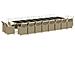 Set Da Pranzo Per Giardino 21pz Con Cuscini In Polyrattan Beige - Foto miniatura 2