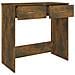 Scrivania Rovere Fumo 80x40x75 Cm In Legno Multistrato - Foto miniatura 4