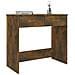 Scrivania Rovere Fumo 80x40x75 Cm In Legno Multistrato - Foto miniatura 6