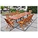 Tavolo Da Giardino Rettangolare 8 Sedie E 2 Poltrone In Teak Oliato Lubok - Foto miniatura 1