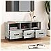Mobile Porta Tv Grigio Cemento 102x35x50 Cm Legno Multistrato - Foto miniatura 3