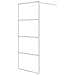 Parete Doccia Walk In Bianca 80x195 Cm Vetro Trasparente Esg - Foto miniatura 2