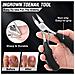 Kit Tagliaunghie Spesse Incarnite In Acciaio Inossidabile 7 In 1 Con Borsa In Pelle Nera Nero - Foto miniatura 6