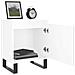 Comodini 2 Pz Bianco Lucido 40x30x50 Cm In Legno Multistrato - Foto miniatura 3