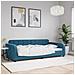 Letto Da Giorno Blu 100x200 Cm In Velluto - Foto miniatura 1