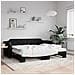 Divano Letto Con Letto Estraibile Nero 90x200 Cm In Tessuto - Foto miniatura 1