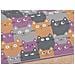 Telo Arredo Multiuso Linea Pensieri Delicati In Cotone Disegno Happy Cat Matrimoniale Arancio - Foto miniatura 4