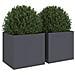 Fioriere 2 pz Antracite 32x30x29 cm in Acciaio - Foto miniatura 3