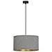 Lampada A Sospensione Hilde - Nero, Grigio - Acciaio Verniciato A Polvere, Tessuto - 35x100x35 Cm - Foto miniatura 1