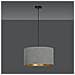 Lampada A Sospensione Hilde - Nero, Grigio - Acciaio Verniciato A Polvere, Tessuto - 35x100x35 Cm - Foto miniatura 3