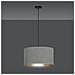 Lampada A Sospensione Hilde - Nero, Grigio - Acciaio Verniciato A Polvere, Tessuto - 35x100x35 Cm - Foto miniatura 4