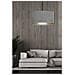 Lampada A Sospensione Hilde - Nero, Grigio - Acciaio Verniciato A Polvere, Tessuto - 35x100x35 Cm - Foto miniatura 6