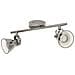 Spot Moderno Seras In Acciaio Nichel Anticato 2 Luci Gu10 3w Ip20 - Foto miniatura 1