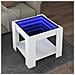 Tavolino Salotto Con Led Bianco 53x53x45 Cm Legno Multistrato - Foto miniatura 1