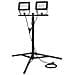 Doppio Faretto 2x50w Smd Led 8500lm 230v Su Stativo 1,8m - Foto miniatura 1