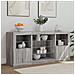 Credenza Con Luci Led Grigio Sonoma 142,5x37x67 Cm - Foto miniatura 3