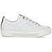 White Casual Closed Sport Shoe Sneakers Pelle Scarpe Donna Bianco Eu 40, D0913-80 - Foto miniatura 1
