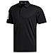 Polo Shirt 3-stripe Basic Golf Polo Shirt Fj9837, Uomini, Nero, S - Foto miniatura 1