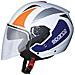 Casco Moto Sp503 Bianco/arancio Taglia Xl - Foto miniatura 1