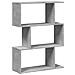 Libreria Divisorio 3Piani Grigio Cemento 70x24x97 cm Truciolato - Foto miniatura 7