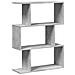 Libreria Divisorio 3Piani Grigio Cemento 70x24x97 cm Truciolato - Foto miniatura 1