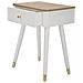 Comodino Mf11 - Bianco - Legno - 45x32x62 Cm - Foto miniatura 5