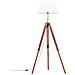 Lusso Casadino -  Lampada A Treppiede Marrone E Bianco In Legno Di Teak 141 Cm - Foto miniatura 1