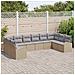 Set di Divano da Giardino da 10 Pezzi con Cuscini Beige Rattan - Foto miniatura 3