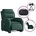 Poltrona Alzapersona Massaggiante Elettrica Verde Scuro Velluto - Foto miniatura 6