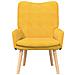 Poltrona Rilassante  in Corduroy Giallo Chiaro - Foto miniatura 4