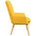 Poltrona Rilassante  in Corduroy Giallo Chiaro - Foto miniatura 5