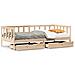 Dormeuse con Cassetti 90x190 cm in Legno Massello Pino - Foto miniatura 1
