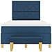 Letto a Box Spring con Materasso & Panchina Blu 120x190 cm Tessuto - Foto miniatura 9