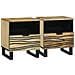 Mobiletti da notte 2 pz 40x33x46 cm Legno massello di mango - Foto miniatura 1