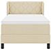 Letto box spring con materasso Crema 100 x 200 cm Tessuto - Foto miniatura 8