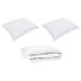 Set di piumini con cuscino 3 pcs Bianco 260 x 220 cm Microfibra - Foto miniatura 1