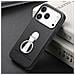 Custodia In Pelle Pu Nera Compatibile Con Iphone 17 Con Anello Girevole A 360° - Foto miniatura 5