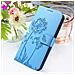Custodia A Portafoglio Per Galaxy S24 / S25 Premium Design Fiori Farfalla, Blu Chiaro - Foto miniatura 5