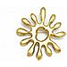 Spilla Rotonda Irregolare, Zama Placcata Oro, 5,5 Cm - Foto miniatura 1