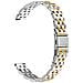 Elegante Cinturino In Acciaio Inossidabile A Cinque Perle Compatibile Con Garmin Lily 2 Silver+gold - Foto miniatura 1
