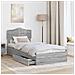 Letto con Contenitore con testiera Grigio Sonoma 90 x 200 cm - Foto miniatura 3