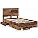 Struttura del letto con testiera Legno vecchio 120 x 190 cm - Foto miniatura 5