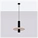 Lampada A Sospensione Pelta 1 Nero /beige Sl. 1882 - Moderno Lampada A Sospensione Beige /nero 126x30x30 Cm - Foto miniatura 3