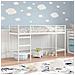 Struttura del letto loft per bambini Bianco 75 x 190 cm Acciaio - Foto miniatura 3