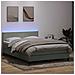 Letto a Molle con Materasso e LED Grigio Chiaro 160x210cm Velluto - Foto miniatura 4