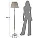 Lampada Da Terra Silvery Con Paralume Grigio Cm Ø40x164 - Foto miniatura 6