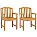 Sedia da Giardino 2 pcs Naturale 58 x 60 x 93 cm - Foto miniatura 1
