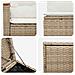 Set di divani 7 pcs Beige e Bianco Crema - Foto miniatura 5
